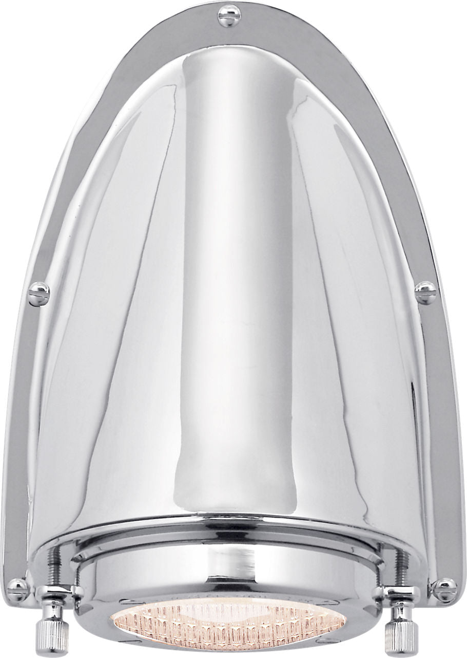 Grant Small Sconce | Polished Nickel | Industrial Prismatic Glass