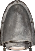 Grant Small Sconce | Weathered Zinc | Industrial Prismatic Glass