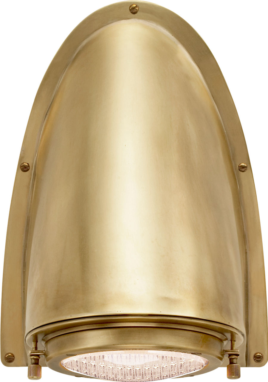 Grant Large Sconce | Natural Brass | Industrial Prismatic Glass