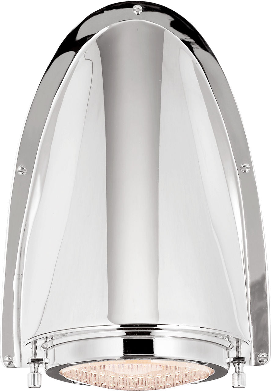 Grant Large Sconce | Polished Nickel | Industrial Prismatic Glass
