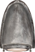 Grant Large Sconce | Weathered Zinc | Industrial Prismatic Glass