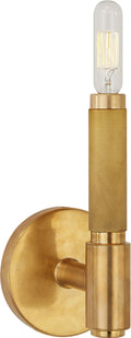 Barrett Small Single Knurled Sconce | Natural Brass