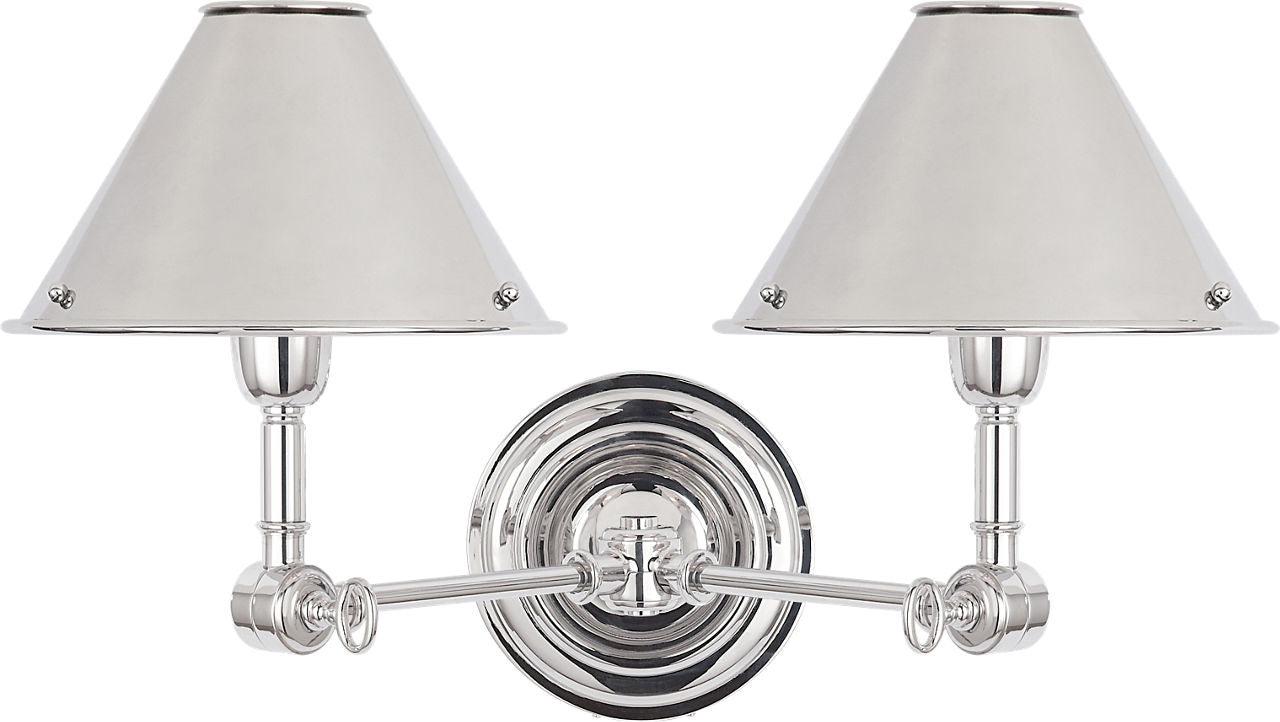 Anette Double Sconce | Polished Nickel