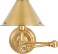 Anette Swing Arm Sconce | Natural Brass