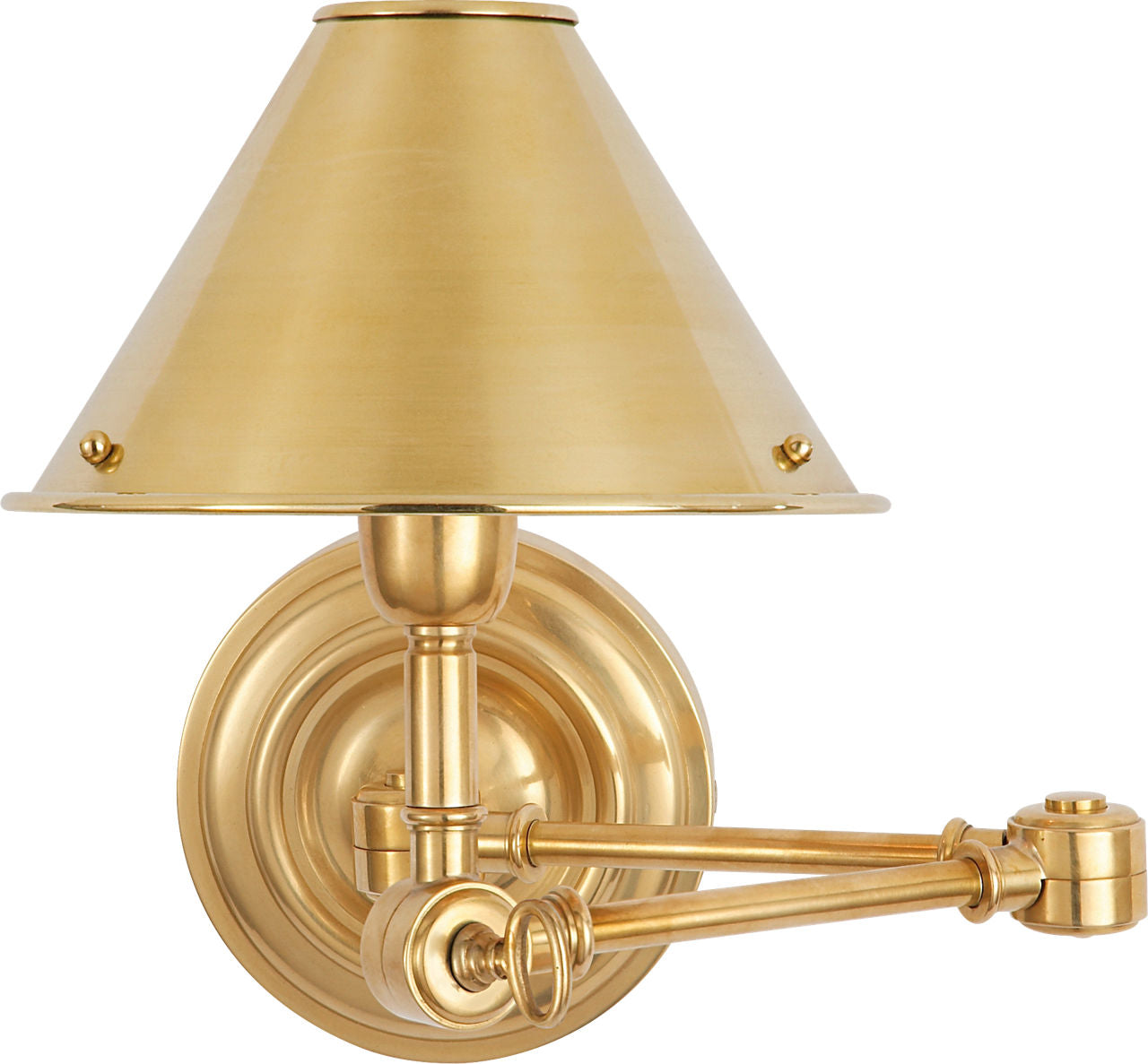 Anette Swing Arm Sconce | Natural Brass