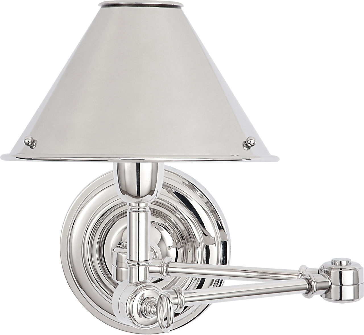 Anette Swing Arm Sconce | Polished Nickel