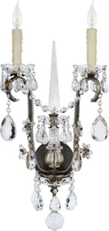 Alessandra Large Chandelier Sconce | Antiqued Gild | Crystal