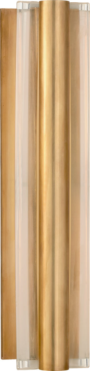 Daley Medium Linear Sconce | Natural Brass | Crystal
