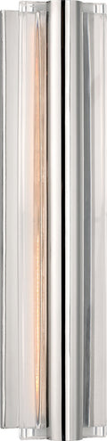 Daley Medium Linear Sconce | Polished Nickel | Crystal