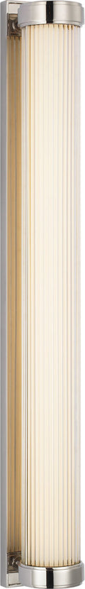 Ranier 30" Linear Bath Light | Polished Nickel | Clear Glass Rods