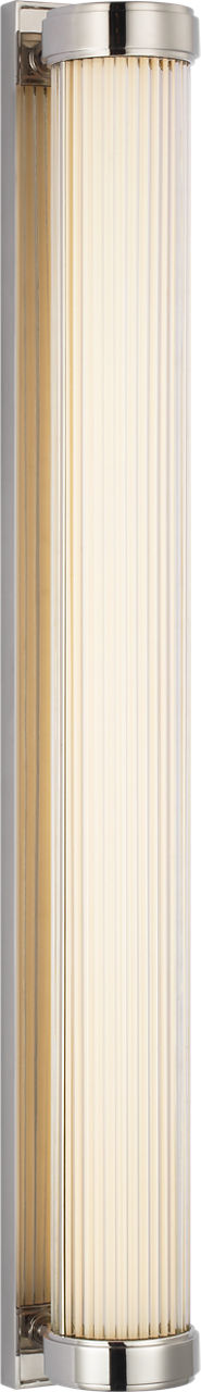 Ranier 30" Linear Bath Light | Polished Nickel | Clear Glass Rods