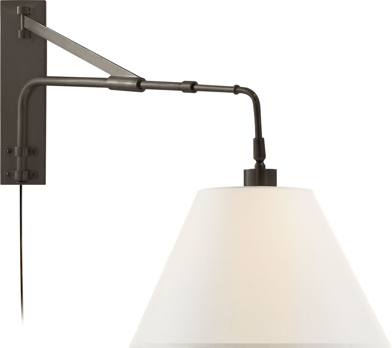 Brompton Extension Swing Arm | Bronze | Linen Shade