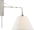 Brompton Extension Swing Arm | Polished Nickel | Linen Shade