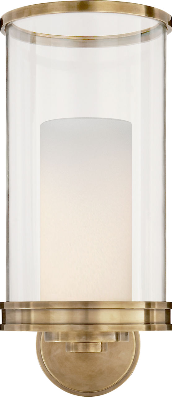 Modern Hurricane Sconce | Natural Brass