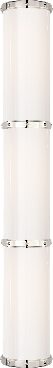 Bleeker Triple Bath Sconce | Polished Nickel | White Glass
