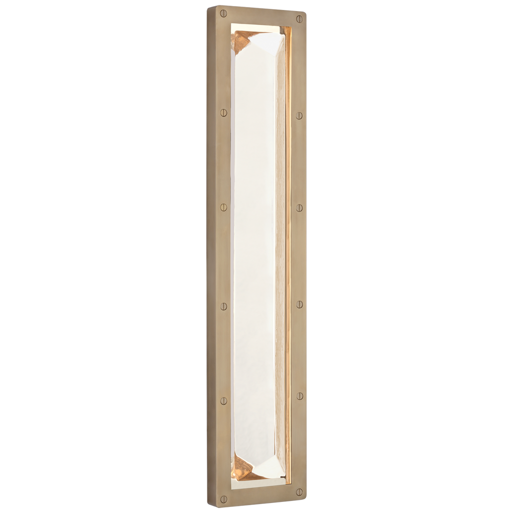 Rolland 27" Sconce | Natural Brass and Crystal