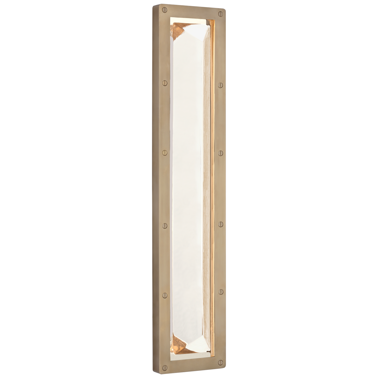 Rolland 27" Sconce | Natural Brass and Crystal
