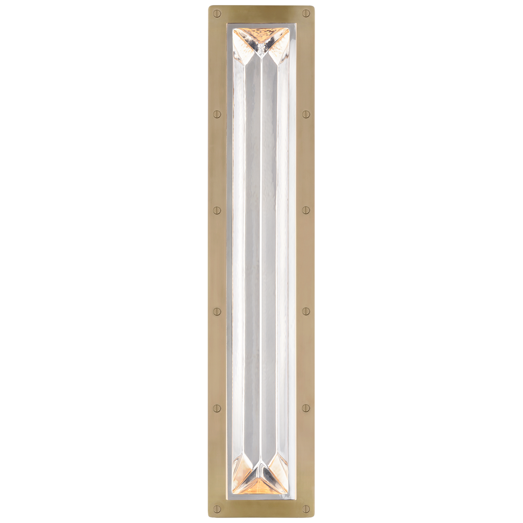 Rolland 27" Sconce | Natural Brass and Crystal