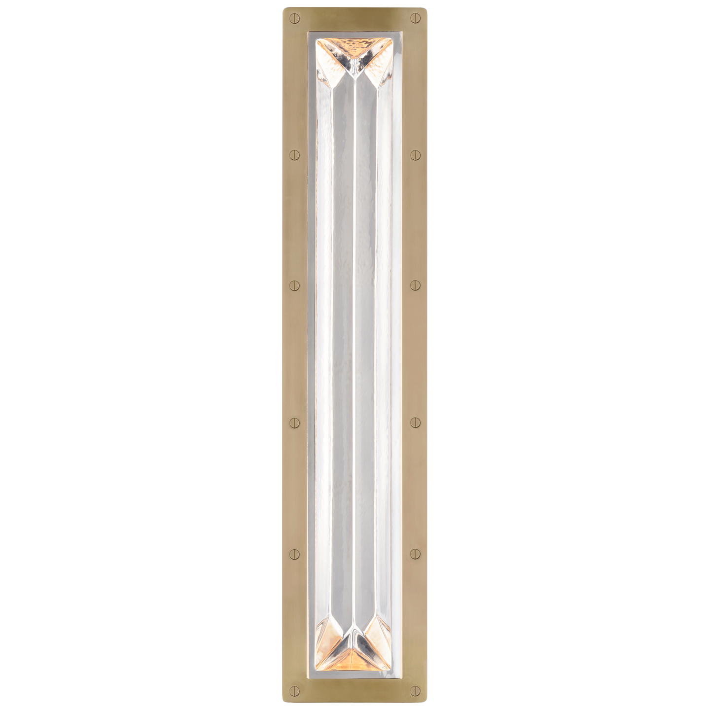 Rolland 27" Sconce | Natural Brass and Crystal