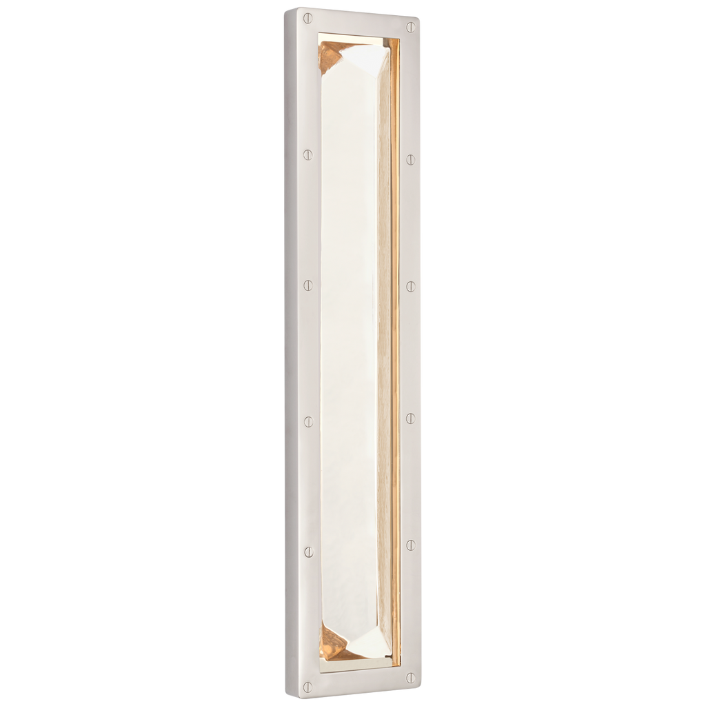Rolland 27" Sconce | Polished Nickel and Crystal
