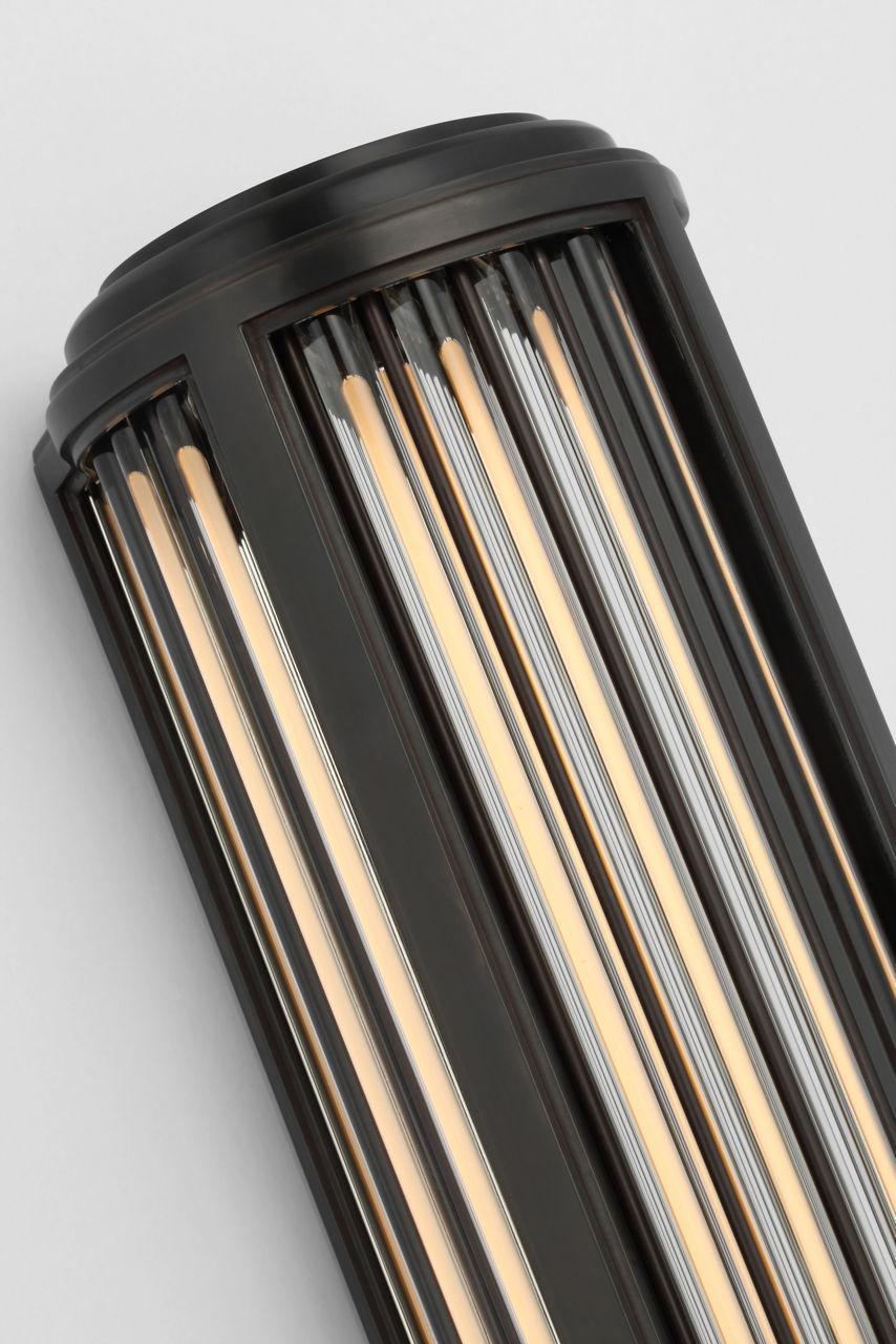 Perren Small Wall Sconce | Bronze and Glass Rods