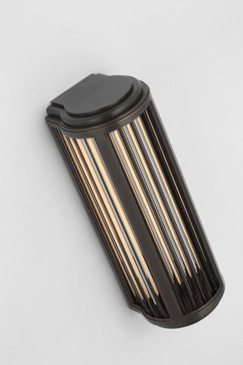 Perren Small Wall Sconce | Bronze and Glass Rods