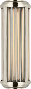 Perren Small Wall Sconce | Polished Nickel and Glass Rods