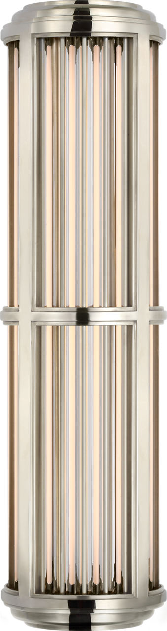 Perren Medium Wall Sconce | Polished Nickel and Glass Rods