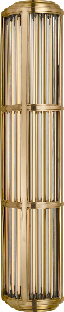 Perren Small Wall Sconce | Natural Brass and Glass Rods