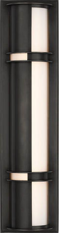Strever 18" Shielded Sconce | Bronze | White Glass