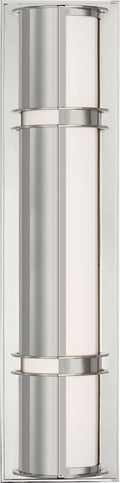 Strever 18" Shielded Sconce | Polished Nickel | White Glass