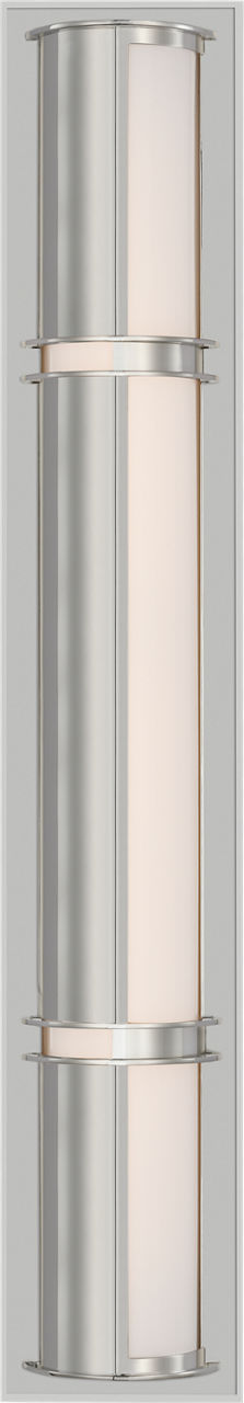 Strever 26" Shielded Bath Light | Polished Nickel | White Glass