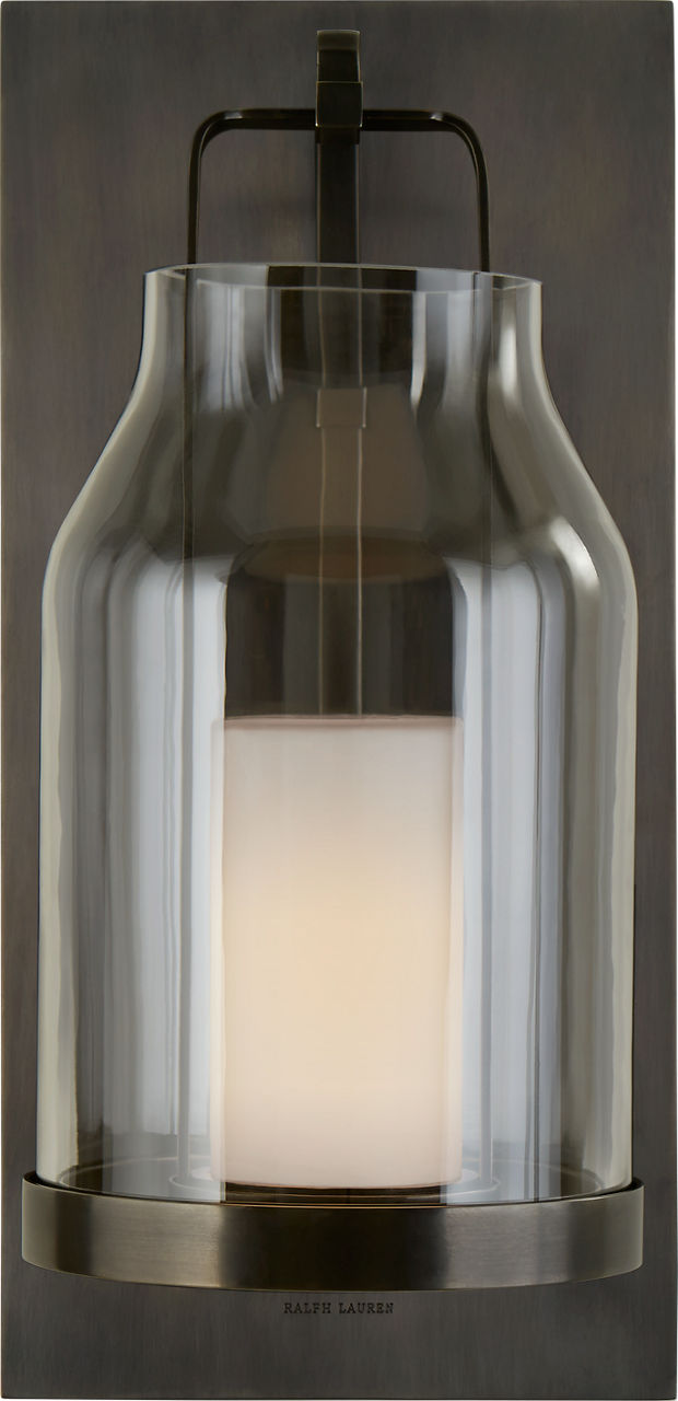 Ollie Small Wall Lantern | Bronze | Clear Glass