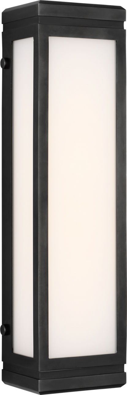 Hayles 17" Bath Light | Bronze | White Glass