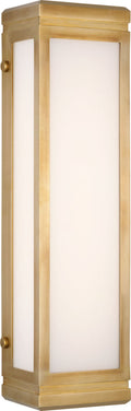 Hayles 17" Bath Light | Natural Brass | White Glass