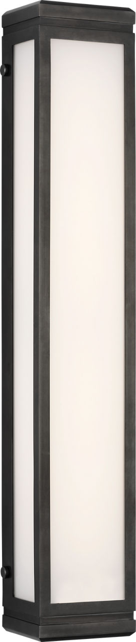 Hayles 26" Bath Light | Bronze | White Glass