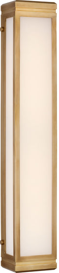 Hayles 26" Bath Light | Natural Brass | White Glass