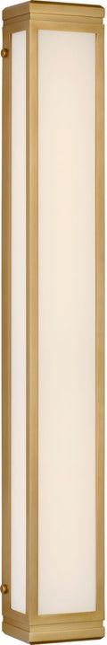 Hayles 34" Bath Light | Natural Brass | White Glass