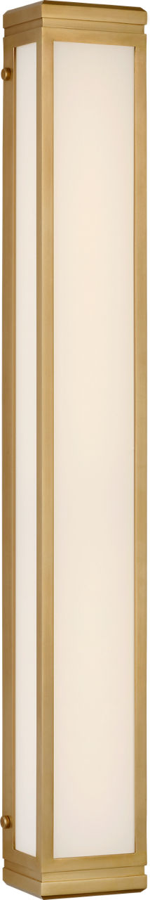 Hayles 34" Bath Light | Natural Brass | White Glass