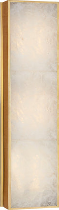 Ellis Medium Linear Sconce | Natural Brass and Natural Quartz
