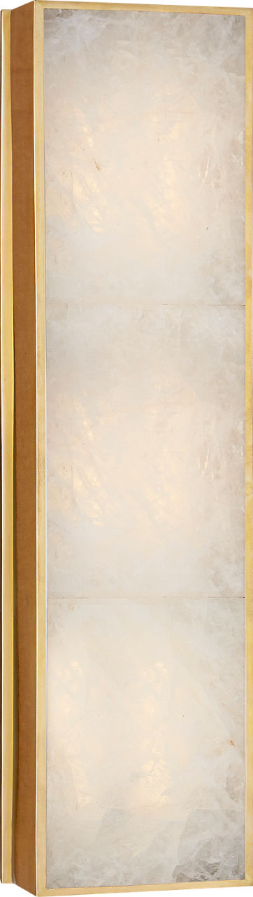 Ellis Medium Linear Sconce | Natural Brass and Natural Quartz