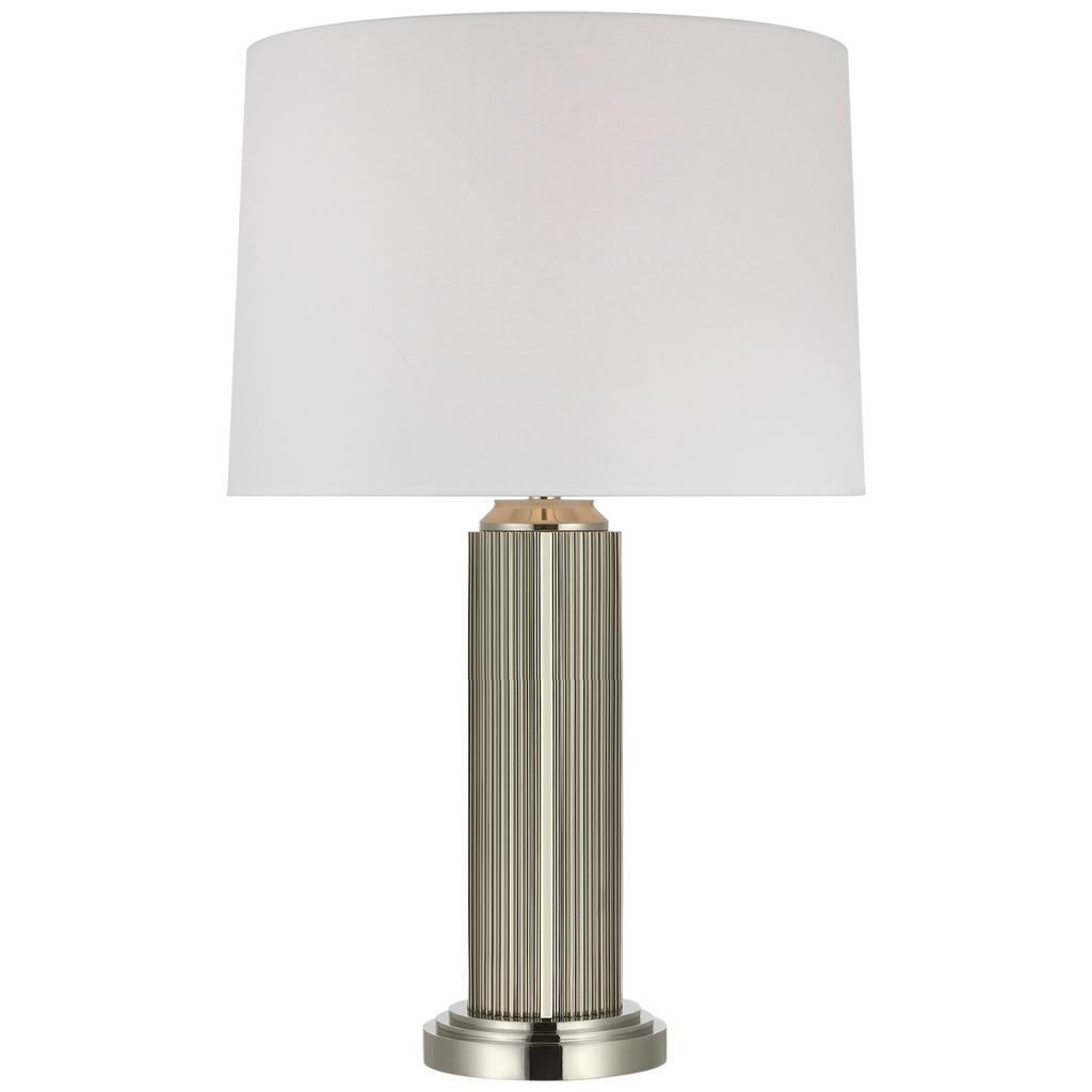 Langton 29" Table Lamp | Polished Nickel | White Paper Shade