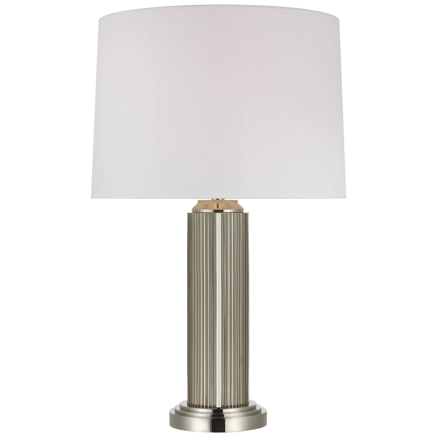 Langton 29" Table Lamp | Polished Nickel | White Paper Shade