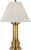Hammett Large Table Lamp | Natural Brass | Silk Box Pleat Shade