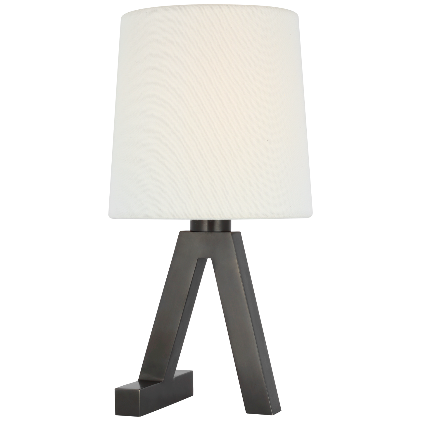 Hedger 11" Accent Lamp | Bronze | Linen Shade
