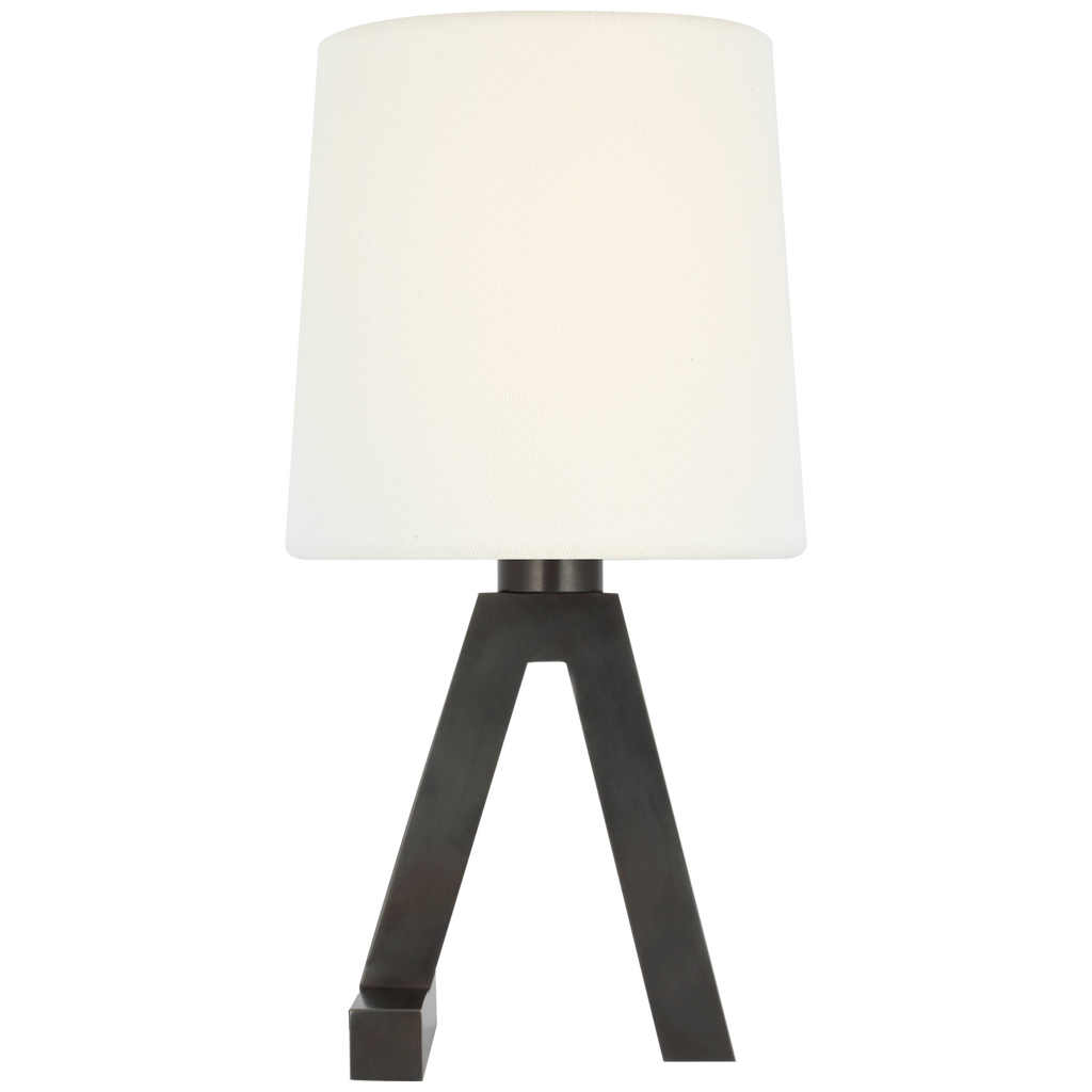 Hedger 11" Accent Lamp | Bronze | Linen Shade