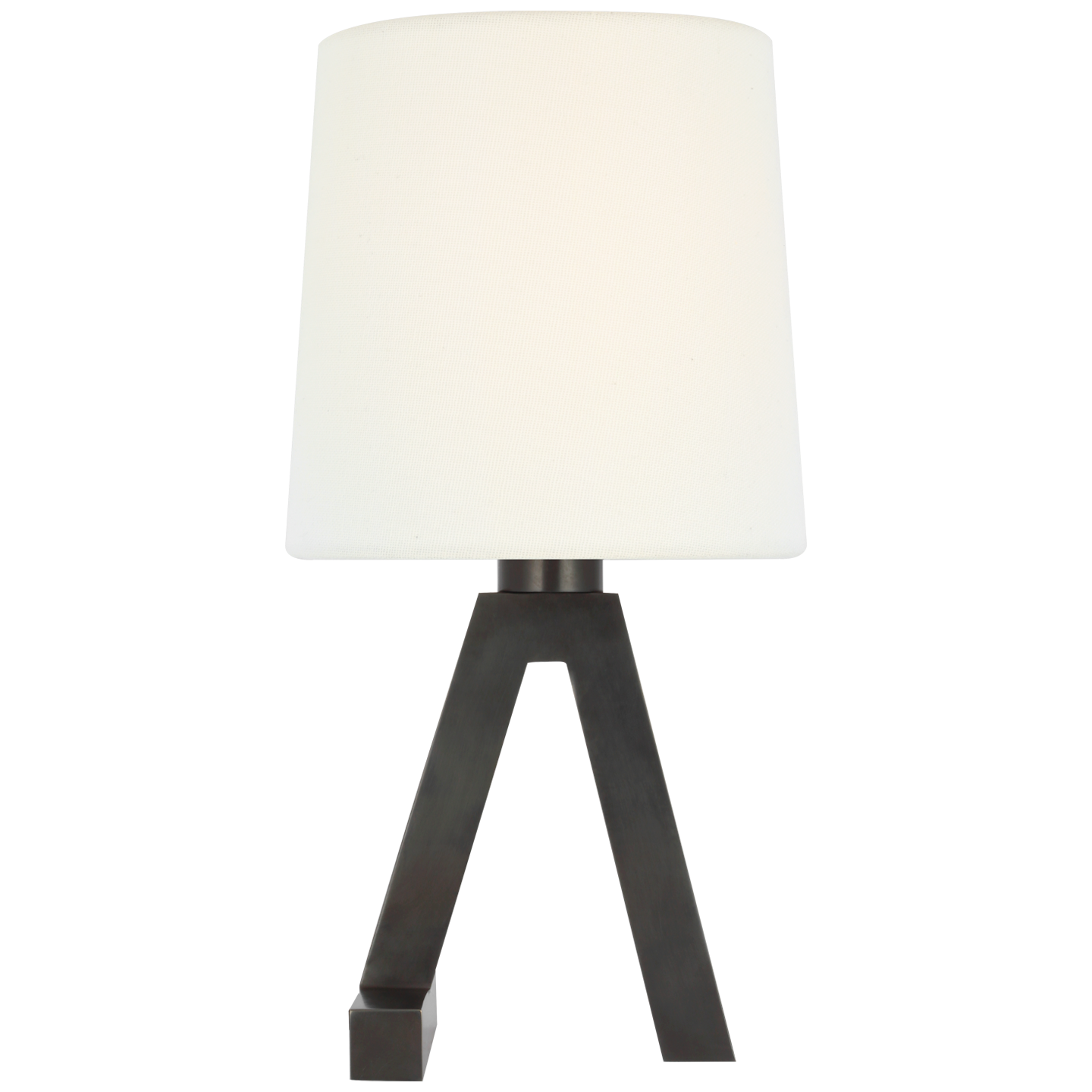 Hedger 11" Accent Lamp | Bronze | Linen Shade