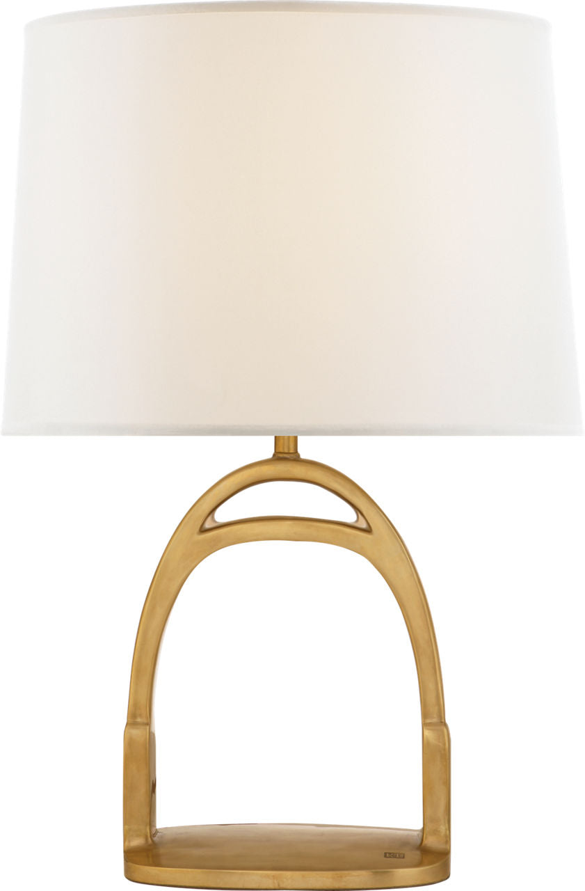 Westbury Table Lamp | Natural Brass | Linen Shade
