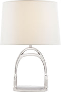 Westbury Table Lamp | Polished Nickel | Linen Shade