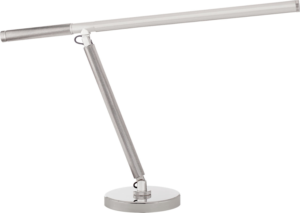 Barrett Knurled Boom Arm Desk Light | Polished Nickel